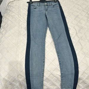 J BRAND mid rise super skinny jeans two toned size 26